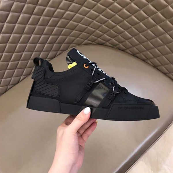 DOLCE & GABBANA PORTOFINO SNEAKER IN CALFSKIN AND PATENT LEATHER – DG032 - Image 7