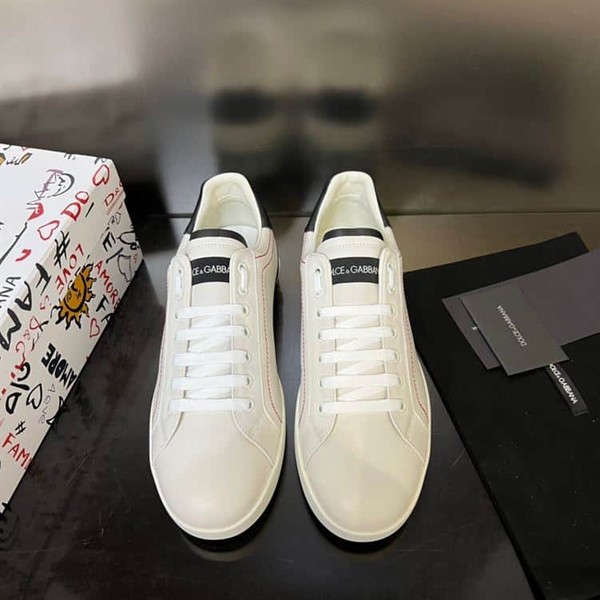 DOLCE & GABBANA WHITE PORTOFINO SNEAKERS – DG034 - Image 2