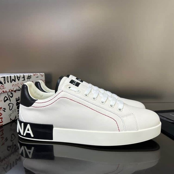 DOLCE & GABBANA WHITE PORTOFINO SNEAKERS – DG034 - Image 4