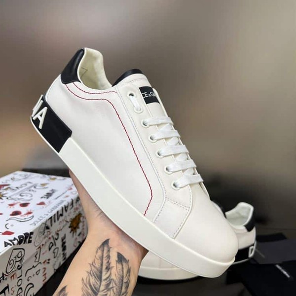 DOLCE & GABBANA WHITE PORTOFINO SNEAKERS – DG034 - Image 6