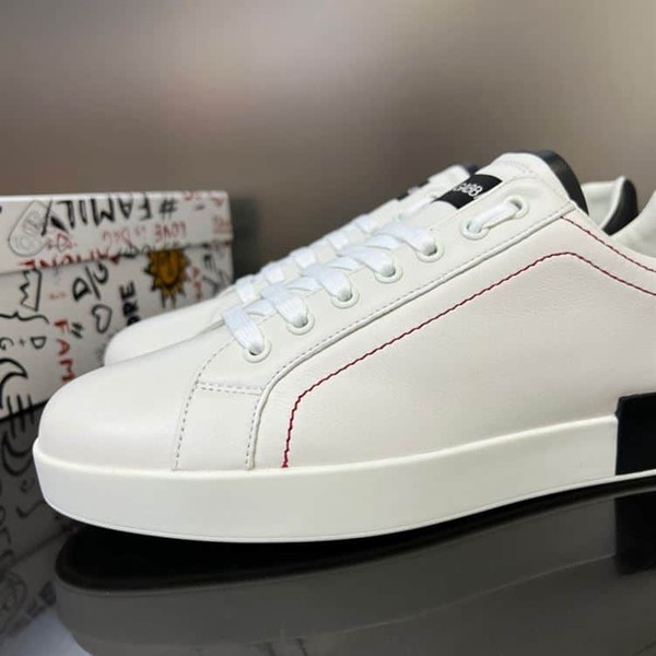 DOLCE & GABBANA WHITE PORTOFINO SNEAKERS – DG034 - Image 8