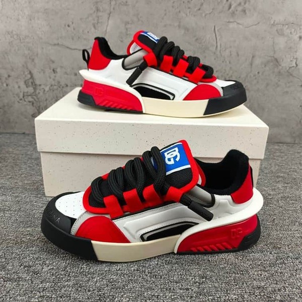 DOLCE & GABBANA MIXED-MATERIAL PORTOFINO SNEAKERS IN MULTICOLOR – DG039 - Image 2
