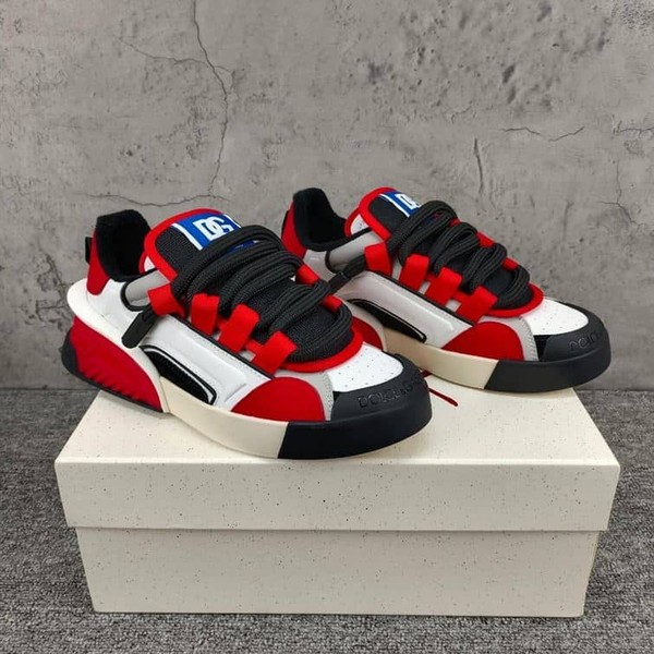 DOLCE & GABBANA MIXED-MATERIAL PORTOFINO SNEAKERS IN MULTICOLOR – DG039 - Image 3
