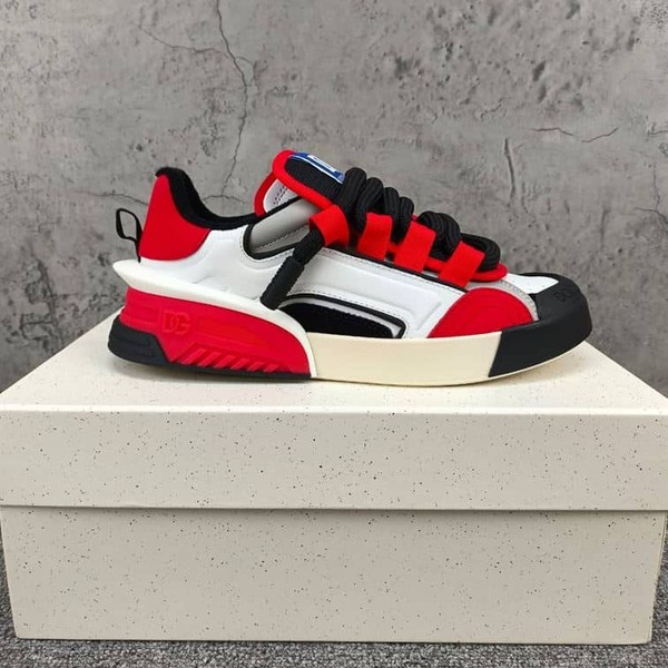 DOLCE & GABBANA MIXED-MATERIAL PORTOFINO SNEAKERS IN MULTICOLOR – DG039 - Image 4