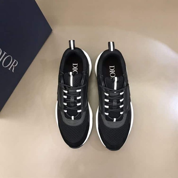 DIOR B22 SNEAKERS BLACK TECHNICAL MESH AND CALFSKIN - DO004 - Image 3