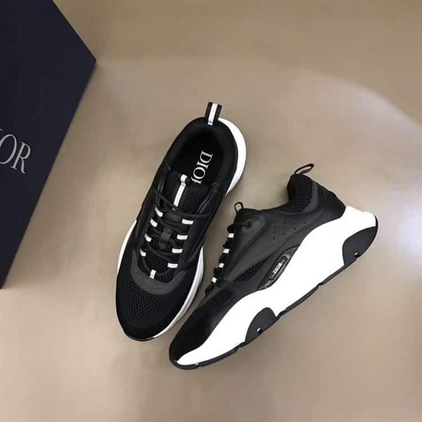 DIOR B22 SNEAKERS BLACK TECHNICAL MESH AND CALFSKIN - DO004 - Image 4
