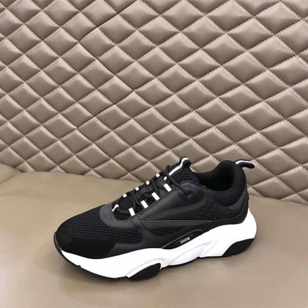 DIOR B22 SNEAKERS BLACK TECHNICAL MESH AND CALFSKIN - DO004 - Image 7