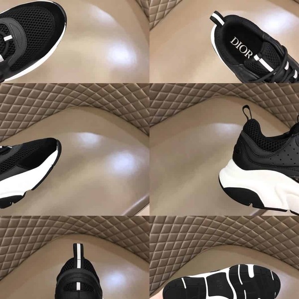 DIOR B22 SNEAKERS BLACK TECHNICAL MESH AND CALFSKIN - DO004 - Image 9