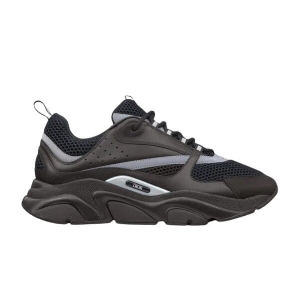DIOR B22 SNEAKER BLACK TECHNICAL MESH AND SMOOTH CALFSKIN - DO045