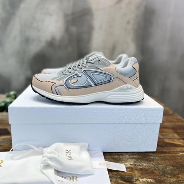DIOR B30 SNEAKER GRAY MESH AND LIGHT PINK AND GRAY TECHNICAL FABRIC - DO058 - Image 2