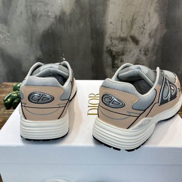 DIOR B30 SNEAKER GRAY MESH AND LIGHT PINK AND GRAY TECHNICAL FABRIC - DO058 - Image 4