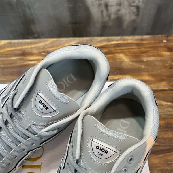 DIOR B30 SNEAKER GRAY MESH AND LIGHT PINK AND GRAY TECHNICAL FABRIC - DO058 - Image 7