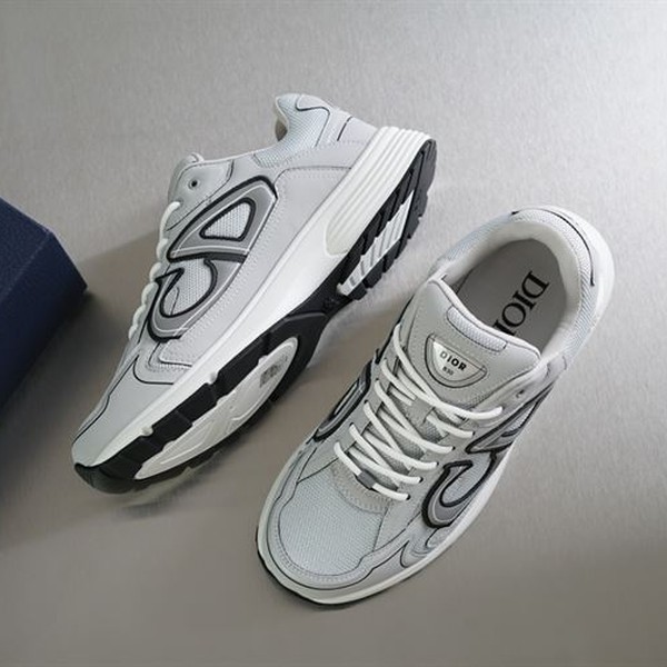 DIOR B30 SNEAKER GRAY MESH AND TECHNICAL FABRIC - DO073 - Image 2