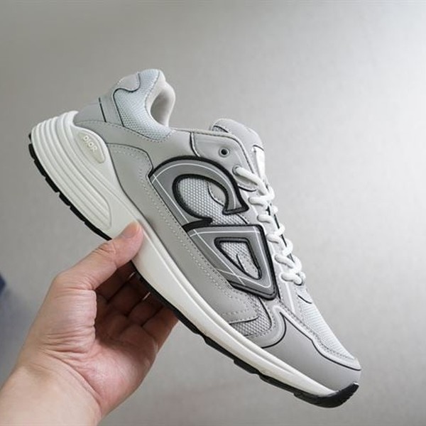 DIOR B30 SNEAKER GRAY MESH AND TECHNICAL FABRIC - DO073 - Image 8