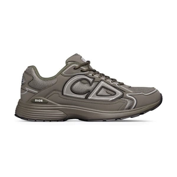 DIOR B30 SNEAKER OLIVE MESH AND TECHNICAL FABRIC - DO109