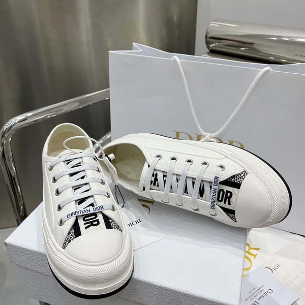 DIOR WALK'N'DIOR SNEAKER WHITE COTTON CANVAS - DO125 - Image 5