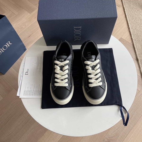 DIOR B33 SNEAKER BLACK SMOOTH CALFSKIN AND DIOR OBLIQUE JACQUARD - DO129 - Image 3