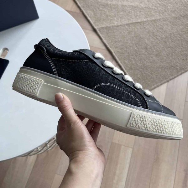 DIOR B33 SNEAKER BLACK SMOOTH CALFSKIN AND DIOR OBLIQUE JACQUARD - DO129 - Image 7