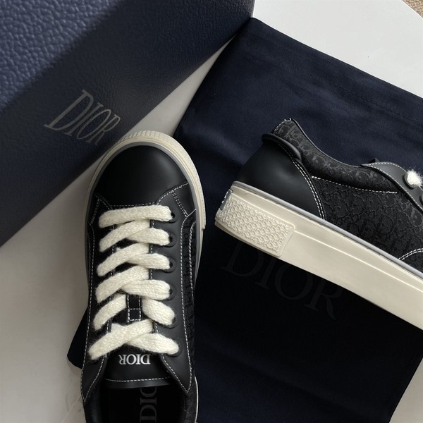 DIOR B33 SNEAKER BLACK SMOOTH CALFSKIN AND DIOR OBLIQUE JACQUARD - DO129 - Image 8