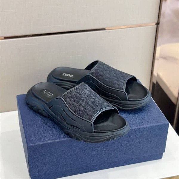 DIOR H-TOWN SANDAL BLACK RUBBER - DS004