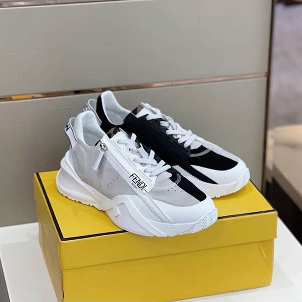 FENDI FLOW BICOLOR SUEDE LOW-TOP SNEAKERS - FDS006 - Image 2
