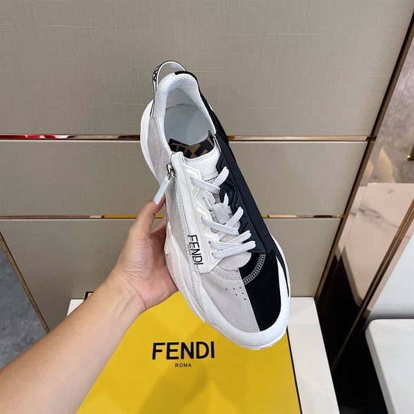 FENDI FLOW BICOLOR SUEDE LOW-TOP SNEAKERS - FDS006 - Image 5