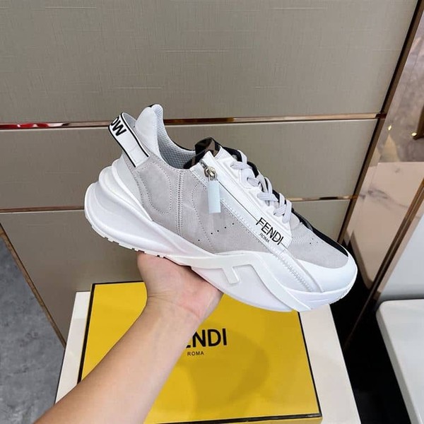FENDI FLOW BICOLOR SUEDE LOW-TOP SNEAKERS - FDS006 - Image 6