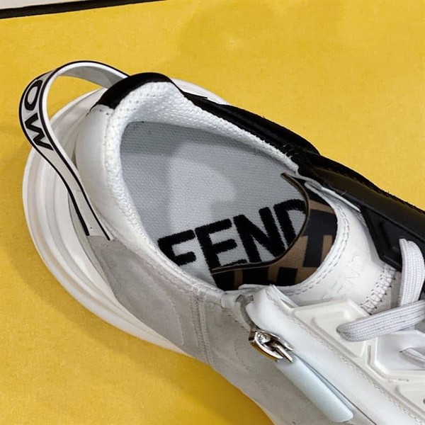 FENDI FLOW BICOLOR SUEDE LOW-TOP SNEAKERS - FDS006 - Image 7