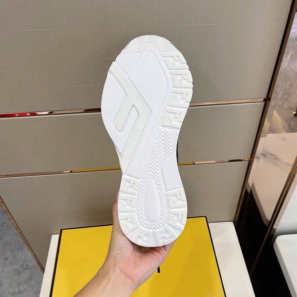 FENDI FLOW BICOLOR SUEDE LOW-TOP SNEAKERS - FDS006 - Image 9