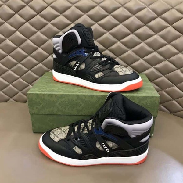 MEN'S GUCCI BASKET SNEAKER IN BLACK DEMETRA - GCC002 - Image 2