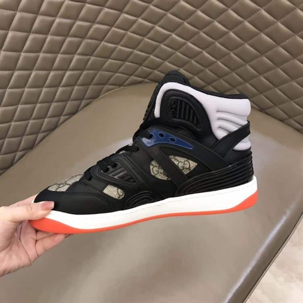 MEN'S GUCCI BASKET SNEAKER IN BLACK DEMETRA - GCC002 - Image 4