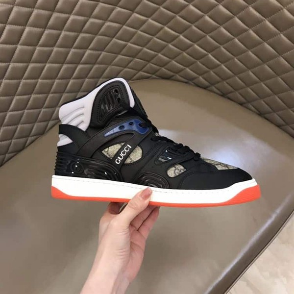 MEN'S GUCCI BASKET SNEAKER IN BLACK DEMETRA - GCC002 - Image 5