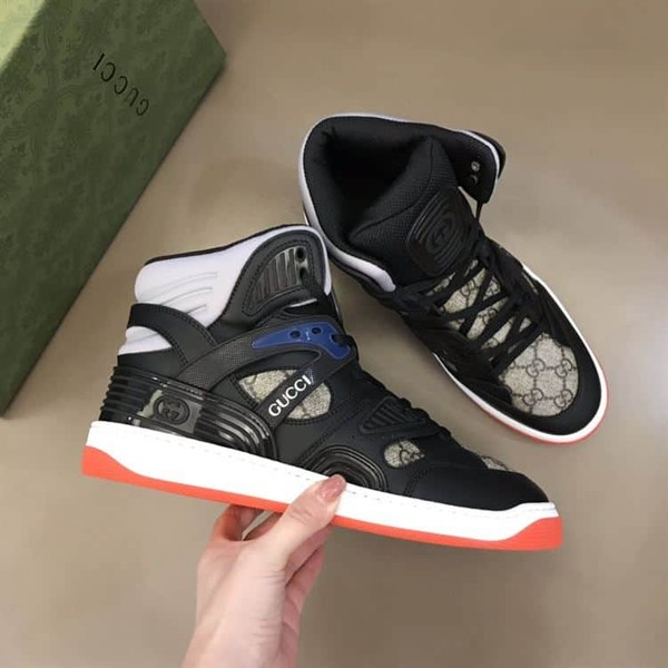 MEN'S GUCCI BASKET SNEAKER IN BLACK DEMETRA - GCC002 - Image 8