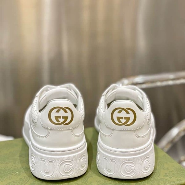 GUCCI MEN'S GG EMBOSSED SNEAKER WHITE LEATHER - GCC005 - Image 8