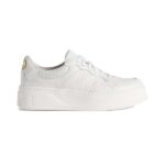 GUCCI MEN'S GG EMBOSSED SNEAKER WHITE LEATHER - GCC005