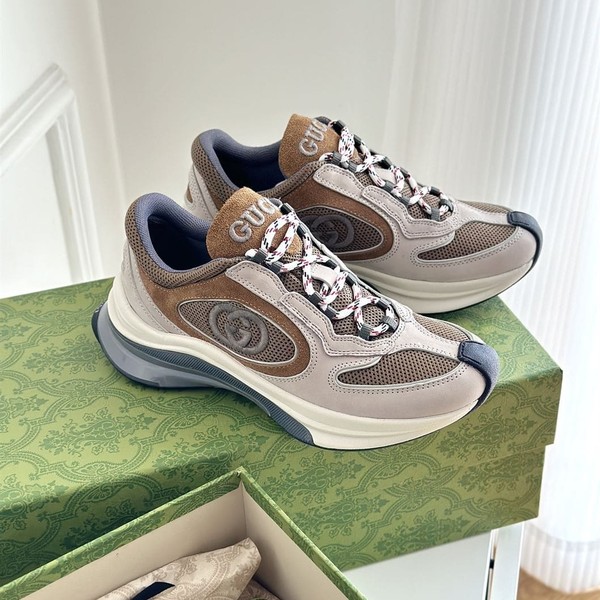 GUCCI RUN SNEAKER LIGHT GREY SUEDE - GCC115 - Image 2