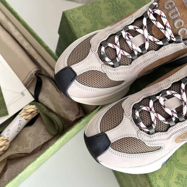 GUCCI RUN SNEAKER LIGHT GREY SUEDE - GCC115 - Image 4