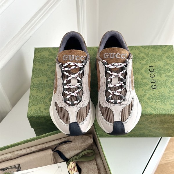 GUCCI RUN SNEAKER LIGHT GREY SUEDE - GCC115 - Image 6