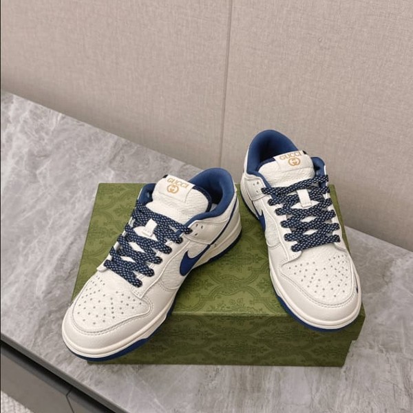 Nike SB Dunk Low x Gucci White Blue Sneaker - GCC162 - Image 3