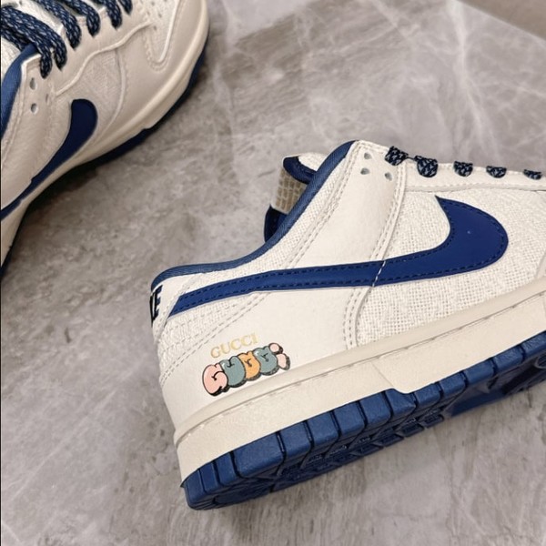 Nike SB Dunk Low x Gucci White Blue Sneaker - GCC162 - Image 4