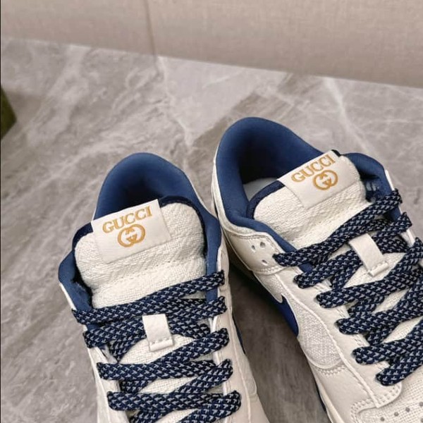 Nike SB Dunk Low x Gucci White Blue Sneaker - GCC162 - Image 7