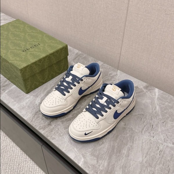 Nike SB Dunk Low x Gucci White Blue Sneaker - GCC162 - Image 8
