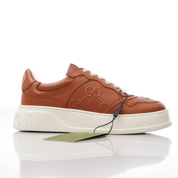 Gucci Brown Jumbo GG Embossed Sneakers - GCC210