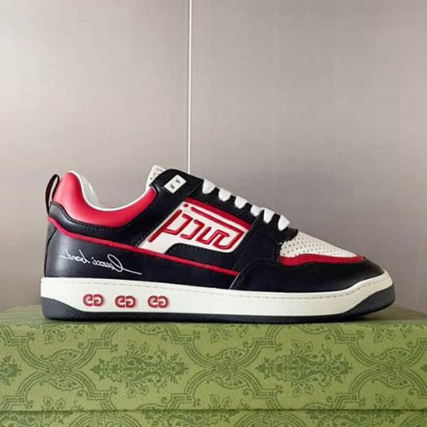 Gucci Unisex Black Red White Sneakers - GCC217