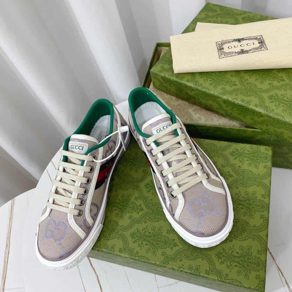 Gucci Beige Lilac Jumbo Tennis Sneakers - GCC226 - Image 3