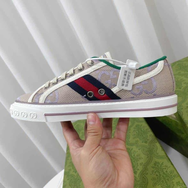 Gucci Beige Lilac Jumbo Tennis Sneakers - GCC226 - Image 6