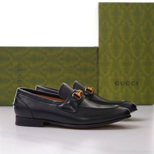 GUCCI BRIXTON WEB LOAFER IN LEATHER WITH HORSEBIT - GL013 - Image 10