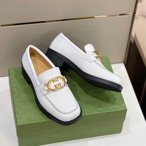 GUCCI LEATHER LOAFER IN WHITE - GL046 - Image 2
