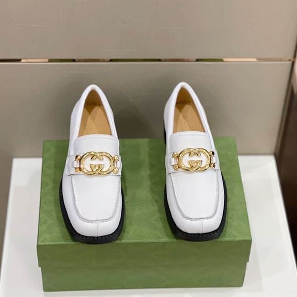 GUCCI LEATHER LOAFER IN WHITE - GL046 - Image 3