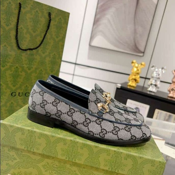 Gucci Jordaan GG Monogram White Black Loafer - GL065 - Image 3